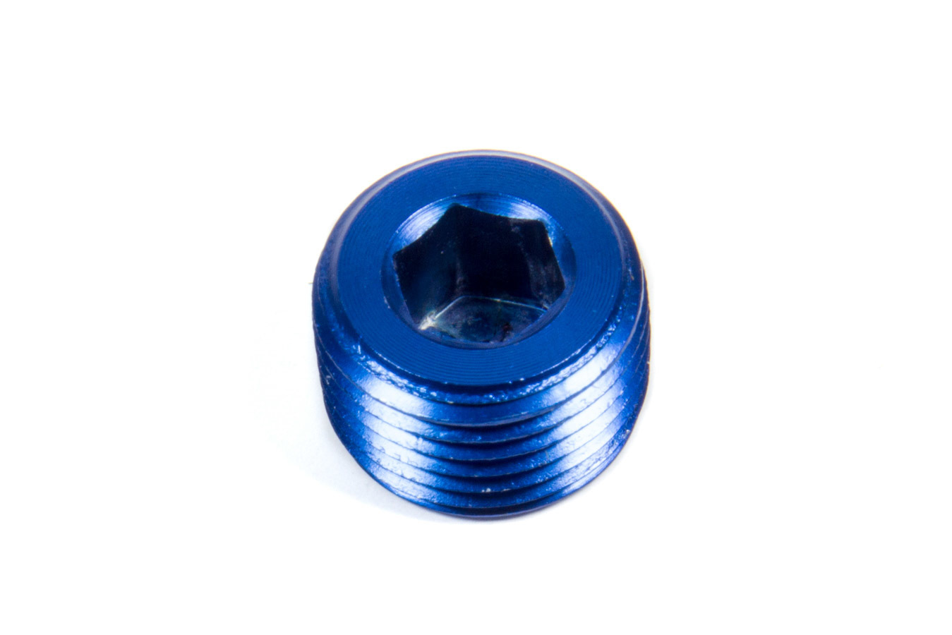 Fragola 493205 Fitting, Plug, 1/2 in NPT, Allen Head, Aluminum, Blue Anodized, Each