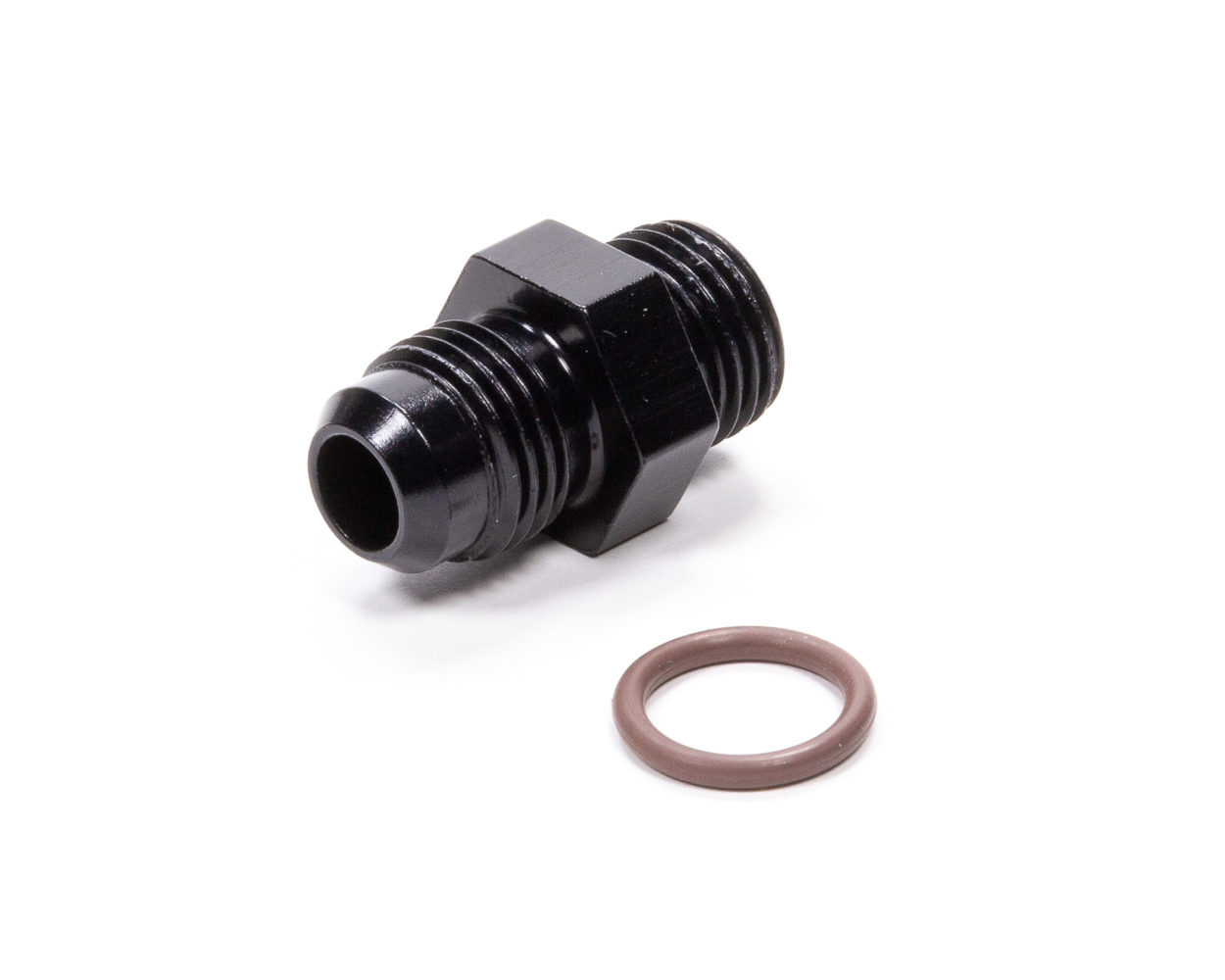 Fragola 495100-BL Fitting, Adapter, Straight, 6 AN Male to 6 AN Male O-Ring, Aluminum, Black Anodized, Each