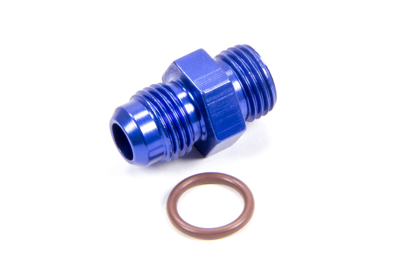 Fragola 495100 Fitting, Adapter, Straight, 6 AN Male to 6 AN Male O-Ring, Aluminum, Blue Anodized, Each