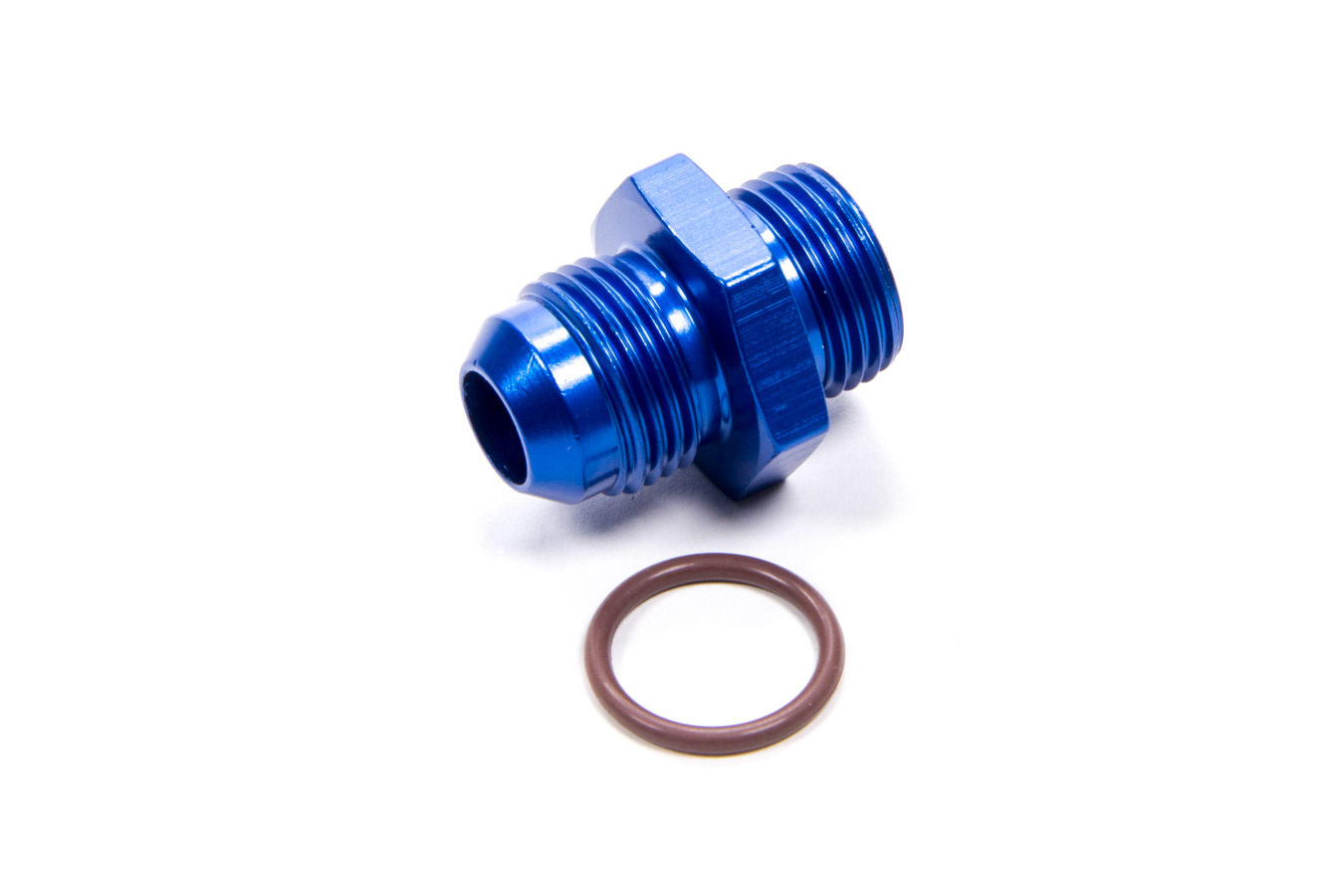 Fragola 495103 Fitting, Adapter, Straight, 8 AN Male to 8 AN Male O-Ring, Aluminum, Blue Anodized, Each