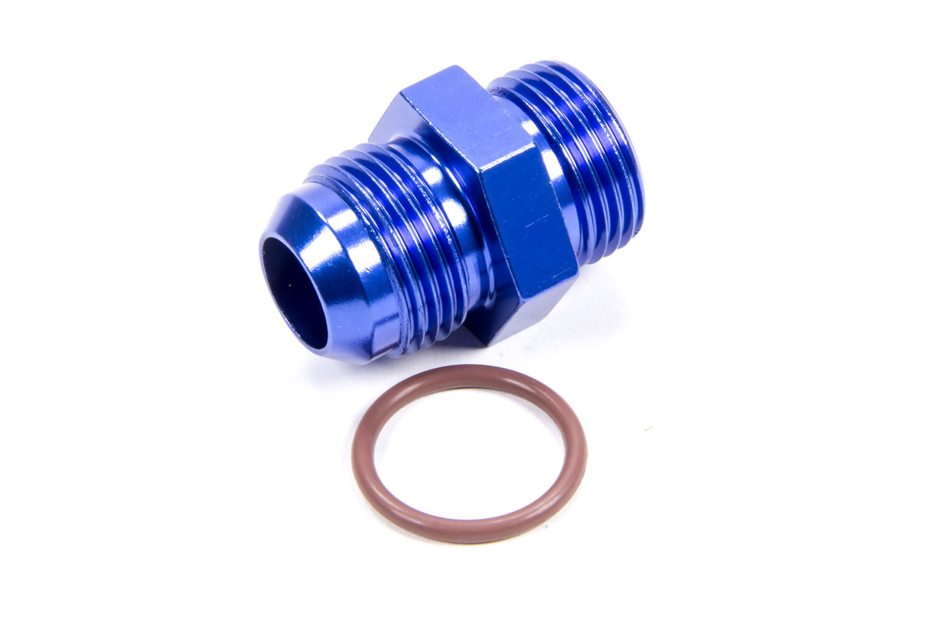 Fragola 495109 Fitting, Adapter, Straight, 12 AN Male to 12 AN Male O-Ring, Aluminum, Blue Anodized, Each