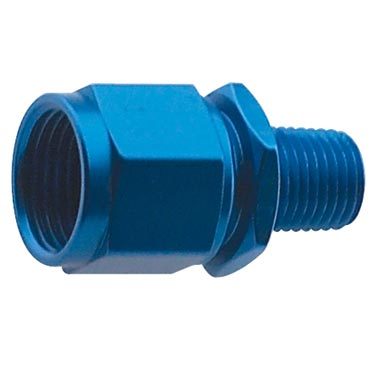 Fragola 499307 Fitting, Adapter, Straight, 8 AN Female to 1/4 in NPT Male, Swivel, Aluminum, Blue Anodized, Each