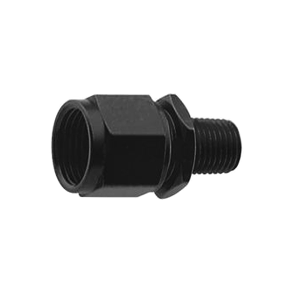 Fragola 499311-BL - Fitting, Adapter, Straight, 10 AN Female Swivel to 3/8 in NPT Male, Aluminum, Black Anodized, Each