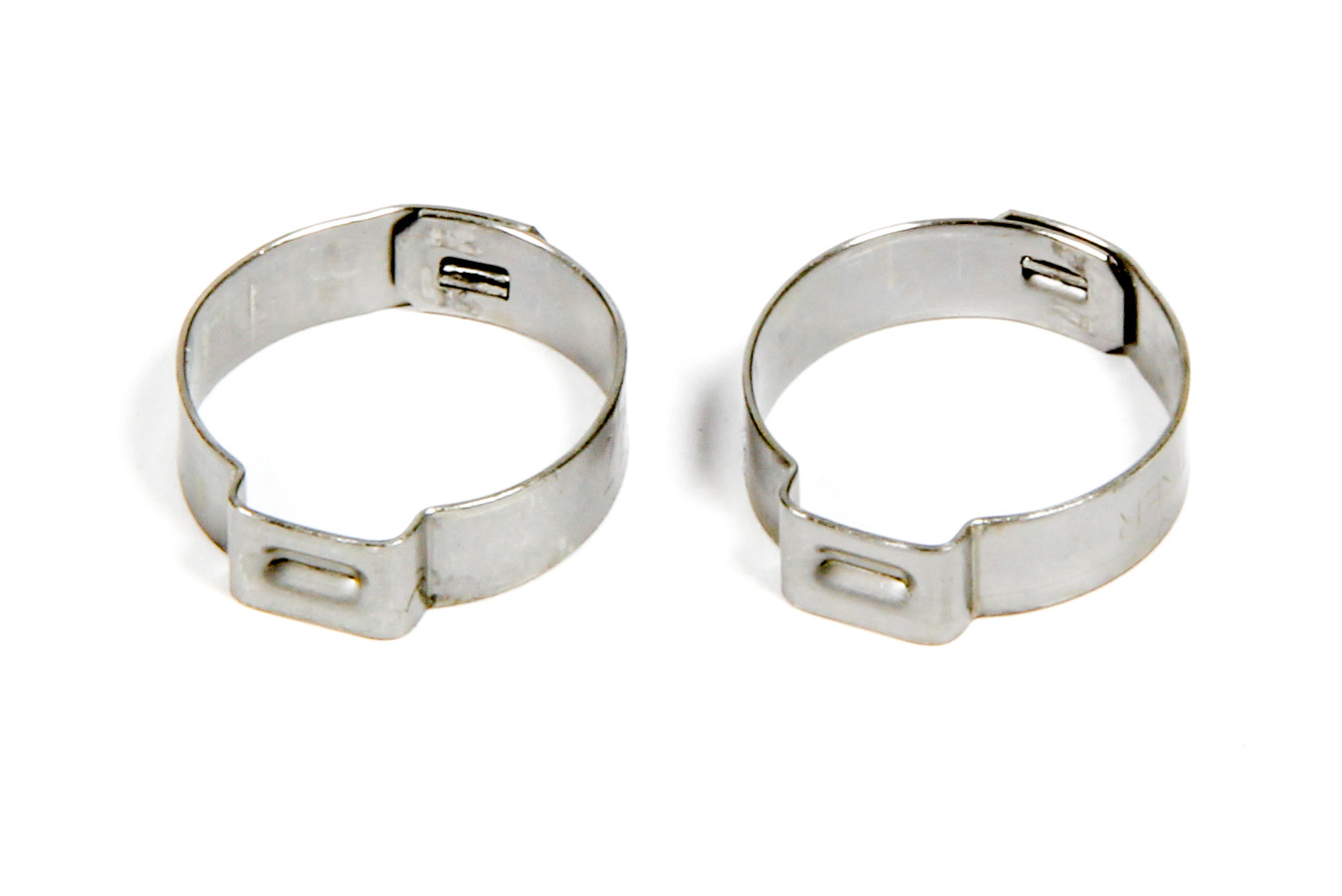 Fragola 999158 Hose Clamp, Band, Push Lock Clamp, 8 AN, Stainless, Natural, Pair