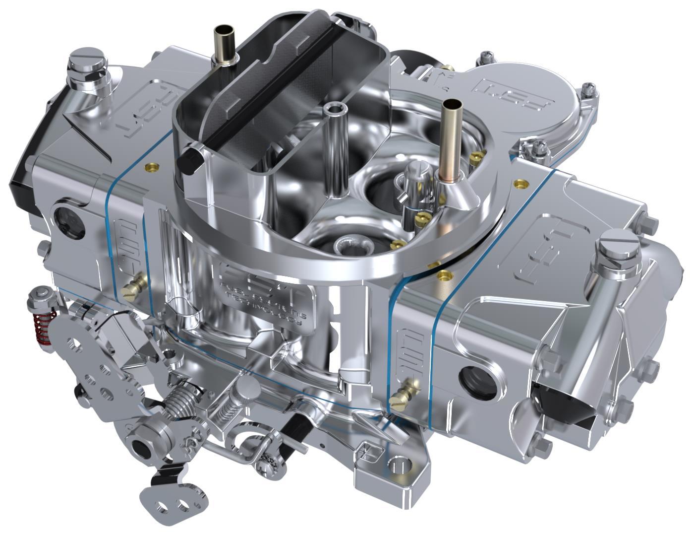 FST Carburetor 41750 Carburetor, RT, 4-Barrel, 750 CFM, Square Bore, Electric Choke, Vacuum Secondary, Dual Inlet, Polished, Each