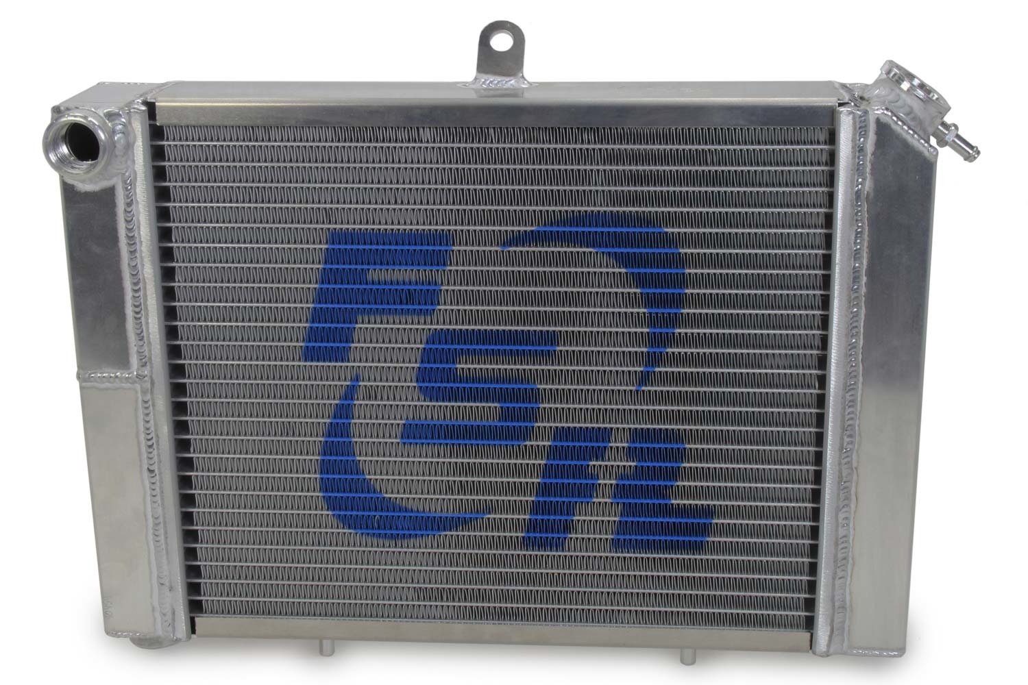 Radiator - 18 in W x 12 in H - Dual Pass - Drivers Side Inlet - Drivers Side Outlet - Cage Mount - Aluminum - Natural - Mini Sprint - Each