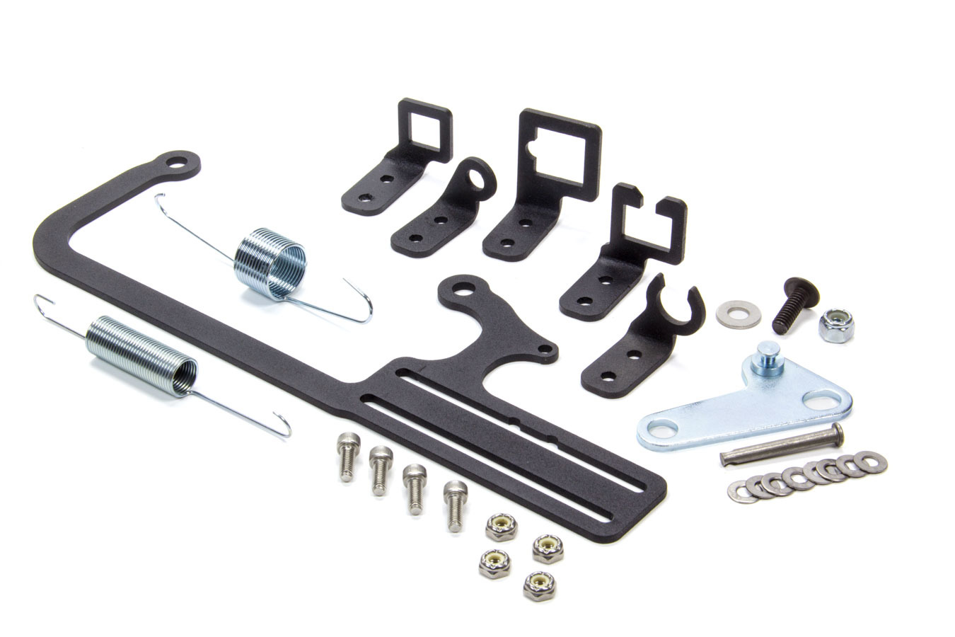 FAST 304147 Throttle Cable Mount Kit, EZ-EFI, Brackets / Hardware / Springs, Steel, Black Powder Coat, Universal, Kit