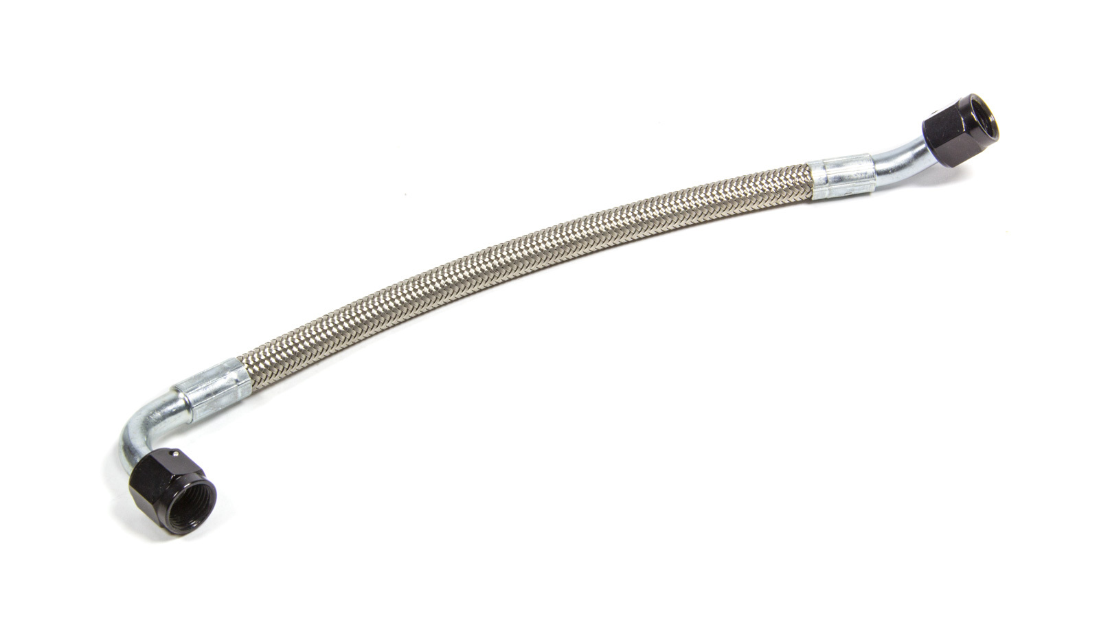 FAST 54028FSL Fuel Rail Supply Line, 6 AN Braided Stainless, 90 Degree Hose End, 45 Degree Hose End, GM LS-Series, GM F-Body 1998-2002, Each