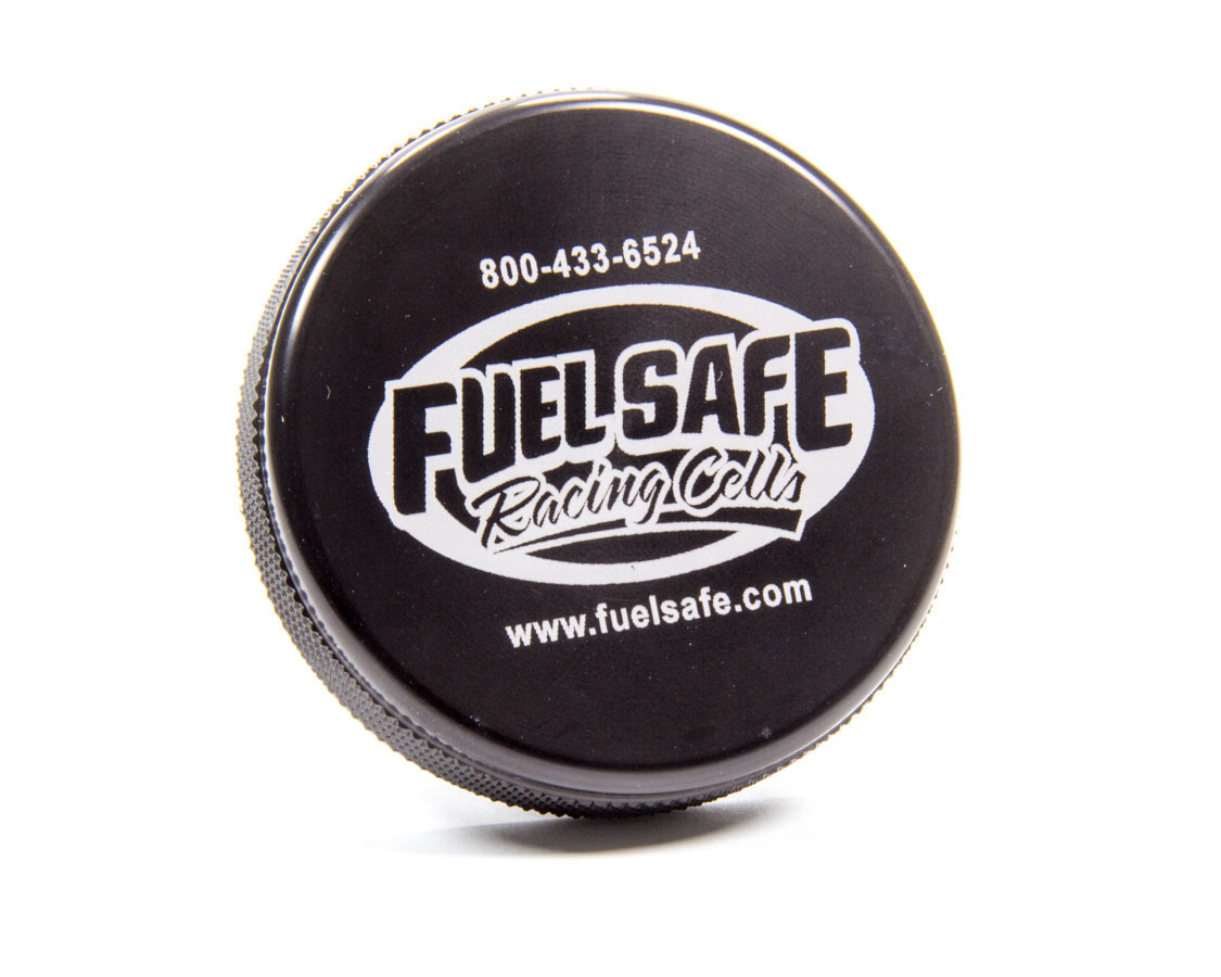 Fuel Safe FC250C - Fuel Cell Filler Cap, Screw-On, 2-1/2 in OD, Aluminum, Black Anodized, Each