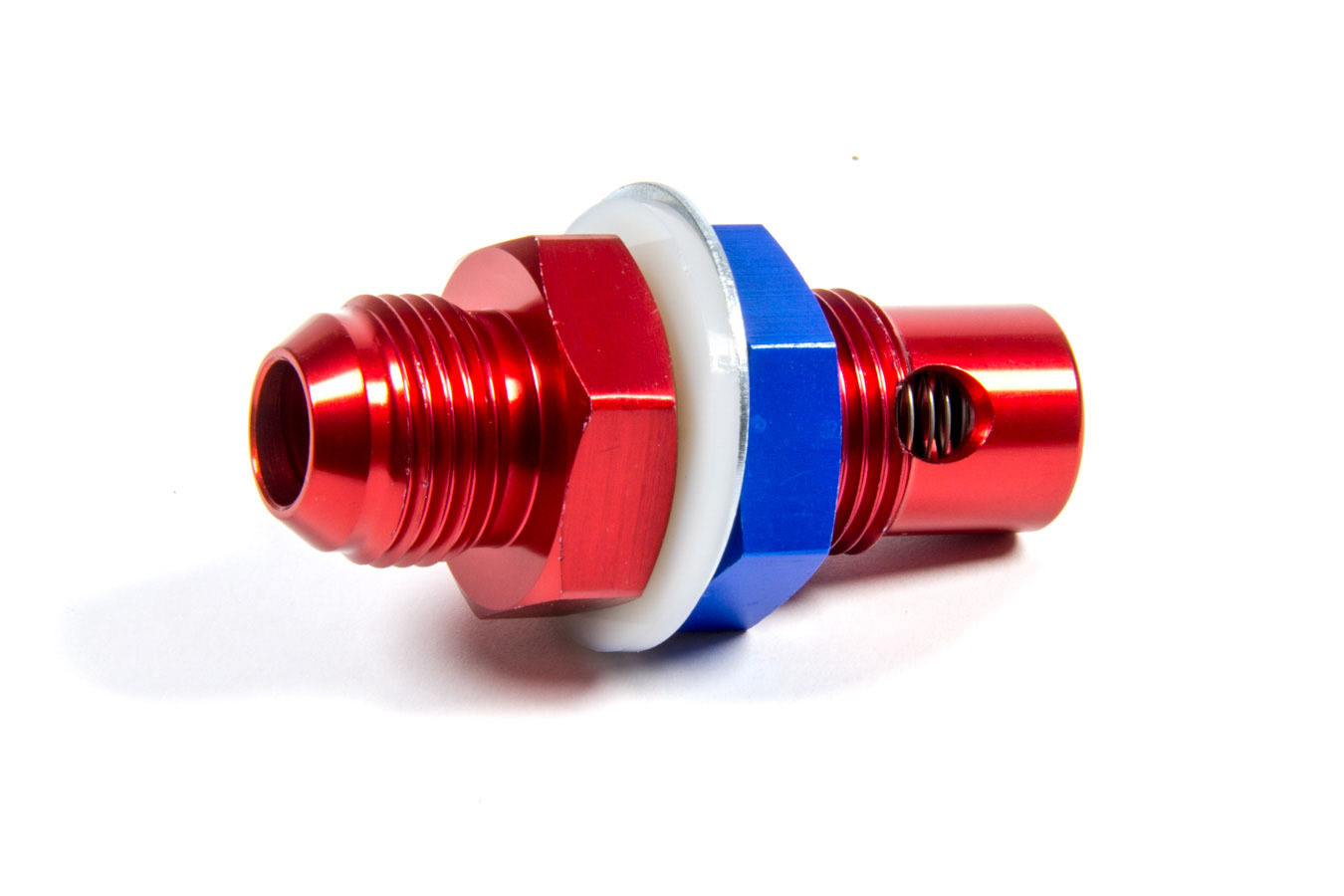 Fuel Safe ITVV08S Roll Over Valve, Internal, Check Valve, 8 AN Male Outlet, Aluminum, Red Anodized, Each