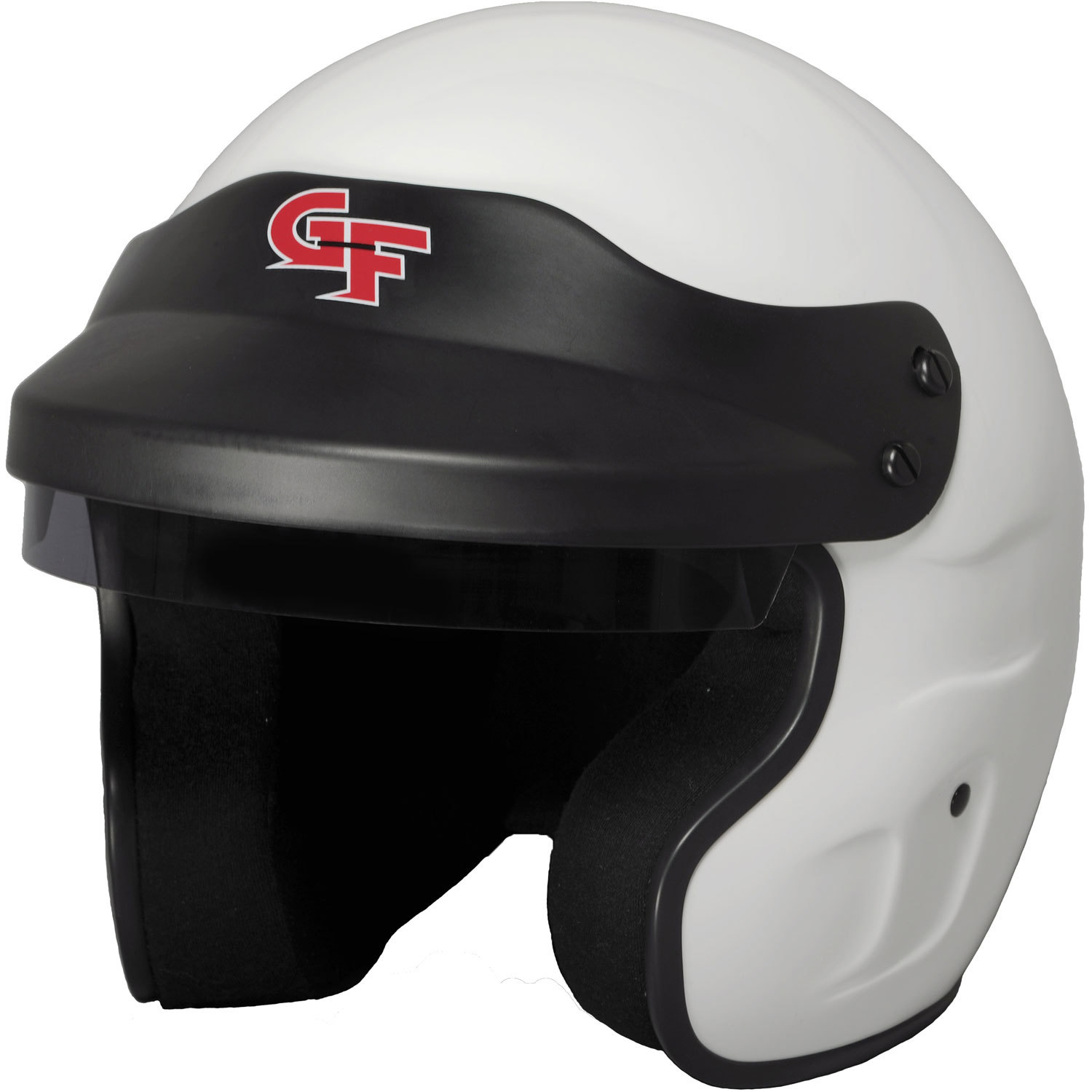 G-Force Racing Gear 13002MEDWH Helmet, GF1, Open Face, Snell SA2020, Head and Neck Support Ready, White, Medium, Each