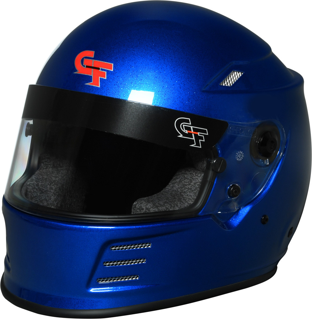 G-FORCE REVO FLASH SA2020 Helmets 13004LRGBU Helmet, FLASH, Full Face, Snell SA2020, Gloss Blue Flake, Clear Polycarbonate Shield, EPS Liner, Vented, Large, Each thumbnail 8