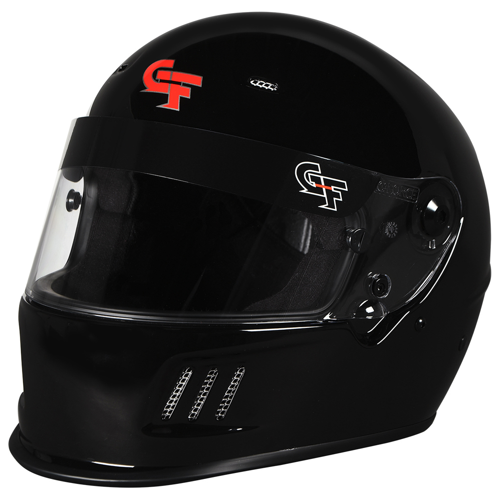 G-Force Racing Gear 13010LRGBK Helmet, Rift, Full Face, Snell SA2020, Head and Neck Support Ready, Black, Large, Each