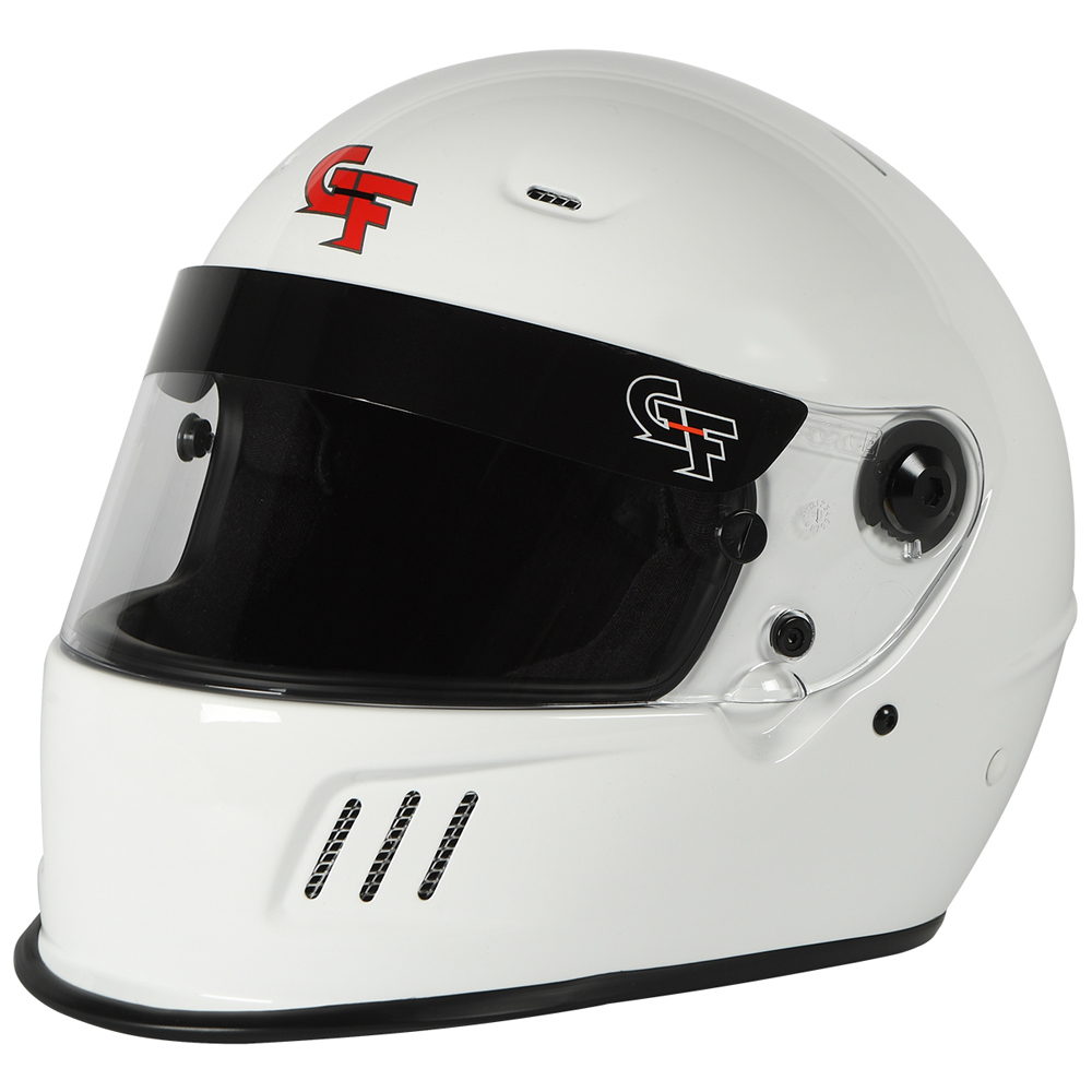G-FORCE Rift SA2020 Helmets 13010LRGWH Helmet, Rift, Full Face, Snell SA2020, Gloss White, Clear Polycarbonate Shield, EPS Liner, Vented, Large, Each thumbnail 4