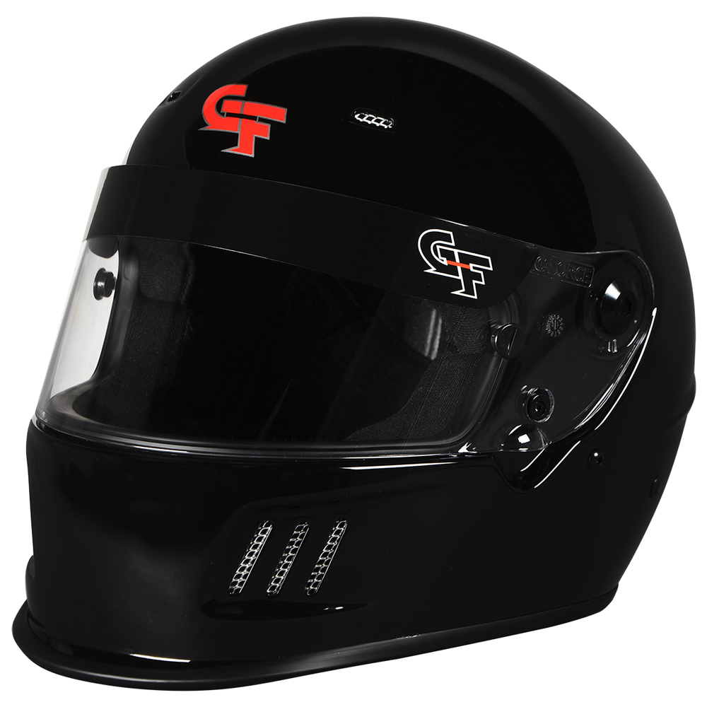 G-FORCE Rift SA2020 Helmets 13010MEDBK Helmet, Rift, Full Face, Snell SA2020, Gloss Black, Clear Polycarbonate Shield, EPS Liner, Vented, Medium, Each thumbnail 4