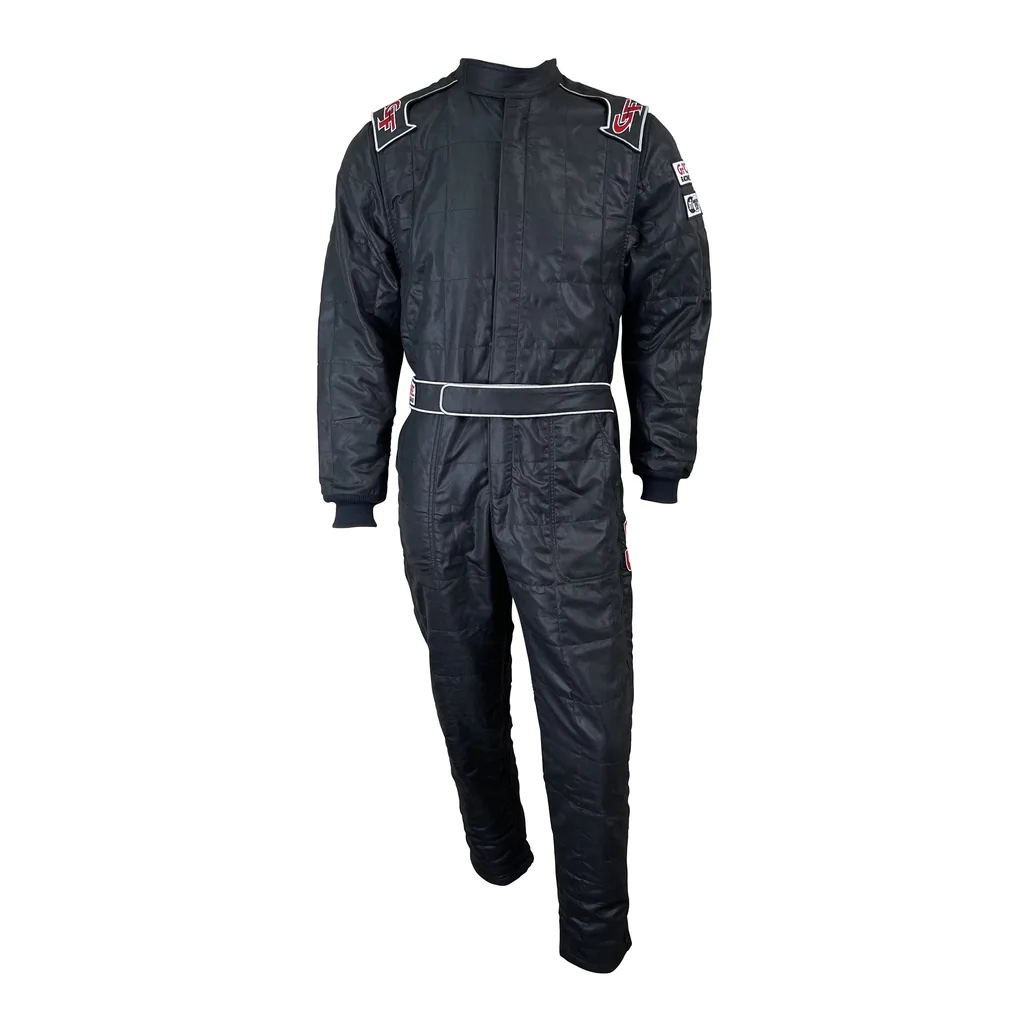 G-Force Racing Gear 35451SMLBK Driving Suit, G-Limit, 1-Piece, SFI 3.2A/1, Multiple Layer, Fire Retardant Cotton / Nomex, Black, Small, Each