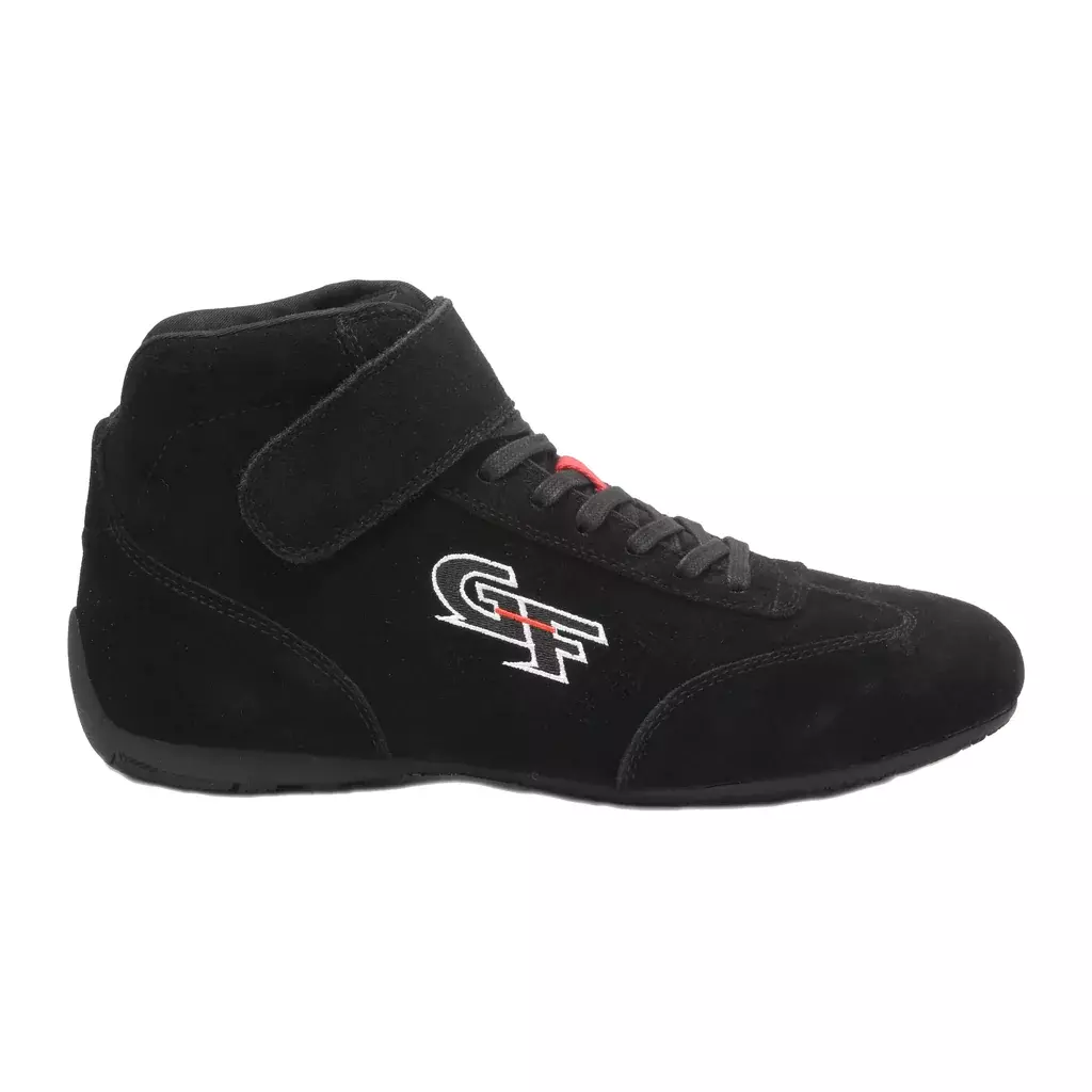 G-Force Racing Gear 40235085BK Shoe, G35, Driving, Mid-Top, SFI 3.3/5, Suede / Leather Outer, Fire Retardant Cotton Inner, Black, Size 8.5, Pair