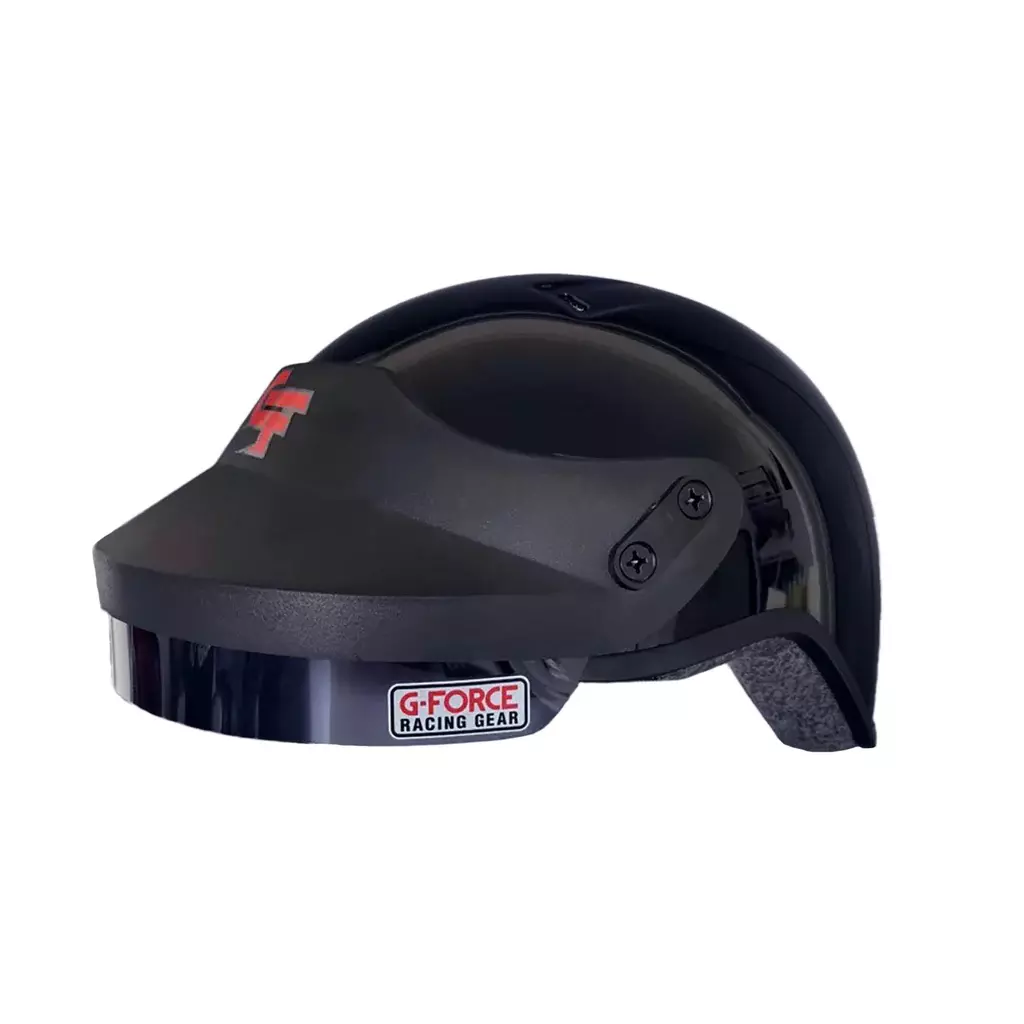 G-Force Racing Gear 4414MEDBK Helmet, GF Crew, Open Face, Black, Medium, Each