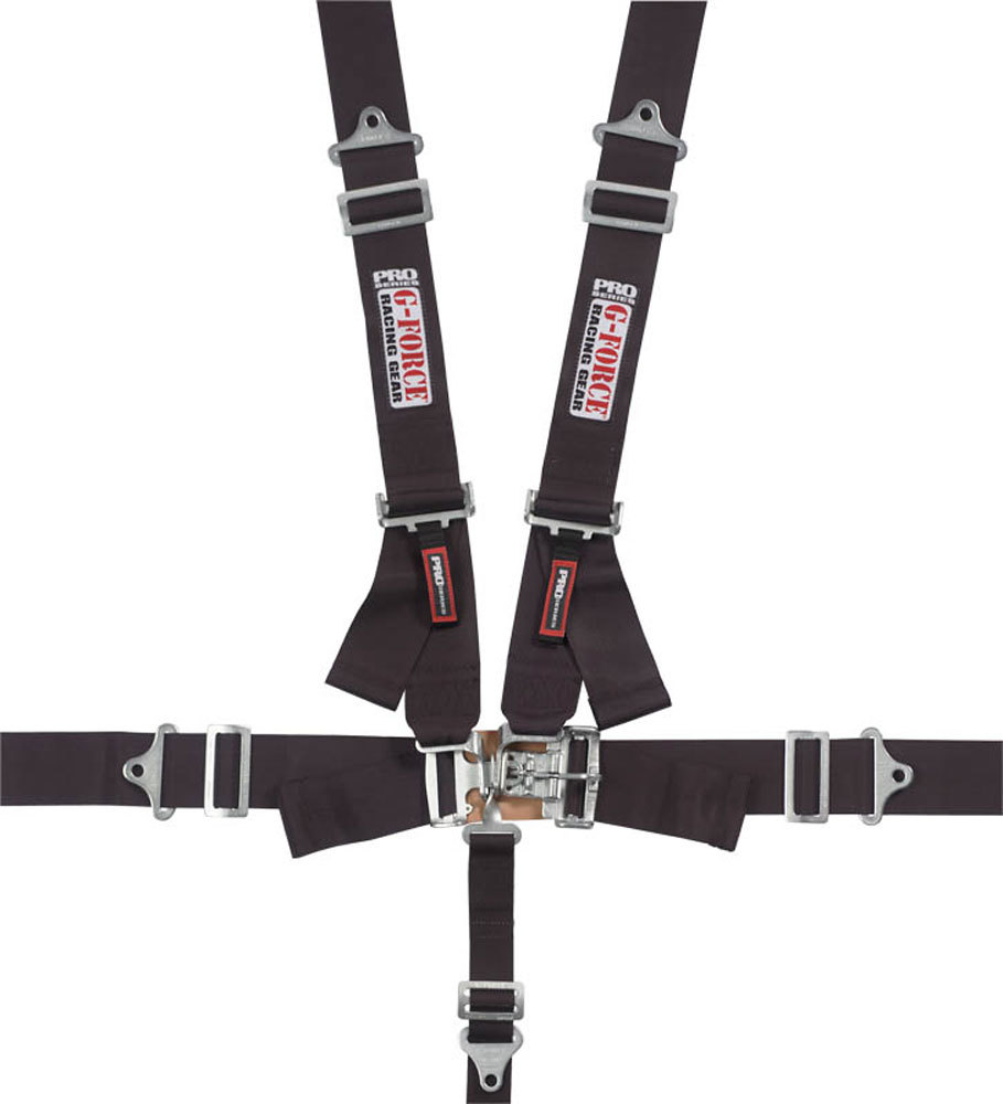 GForce Racing Gear 6000BK Harness, 5 Point, Latch and Link,