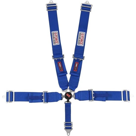G-FORCE Camlock 5-Point Harness 7000BU Harness, Complete, Camlock, Individual-Type, Bolt-In, Floor/Roll Bar Mount, Blue, Each thumbnail 3