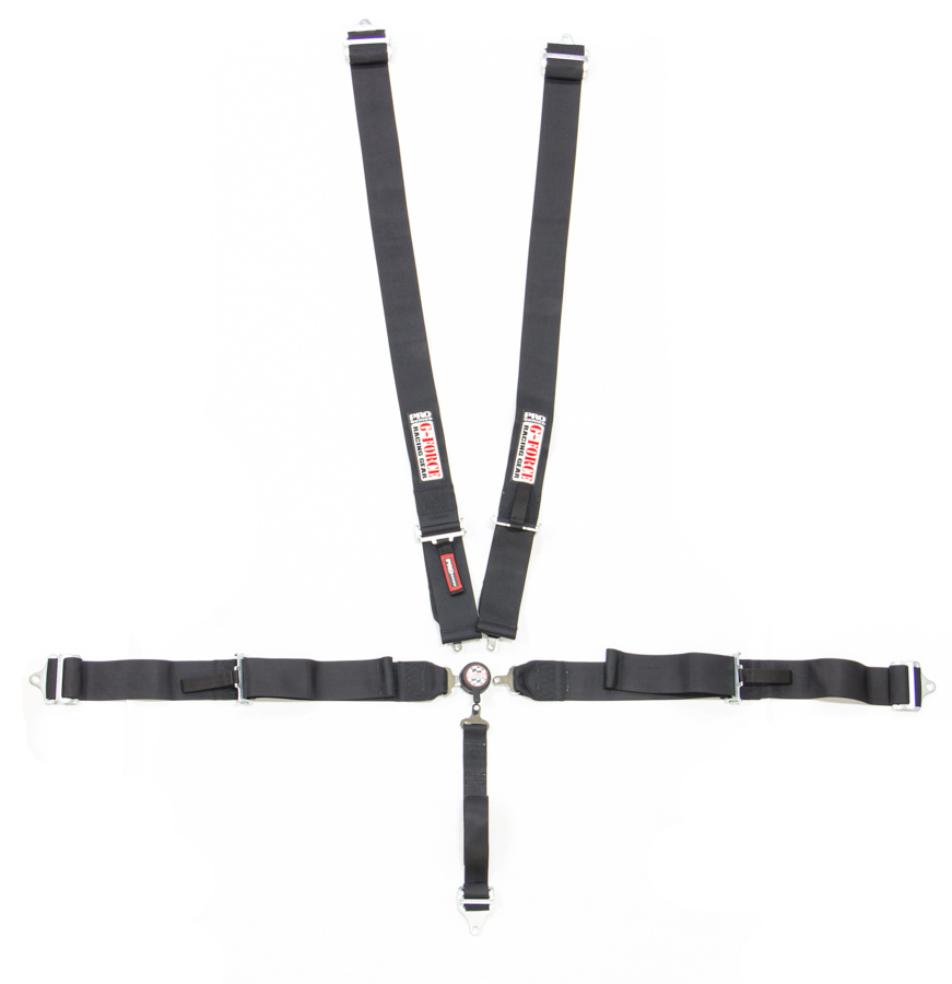 G-FORCE Camlock 5-Point Harness 7100BK Harness, Complete, Camlock, Individual-Type, Bolt-In, Floor Mount, Black, Each thumbnail 4