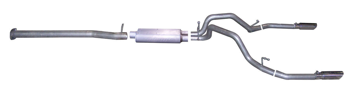 Gibson 08-09 Chevrolet Silverado 1500 LS 4.8L 2.25in Cat-Back Dual Split Exhaust - Aluminized thumbnail 5