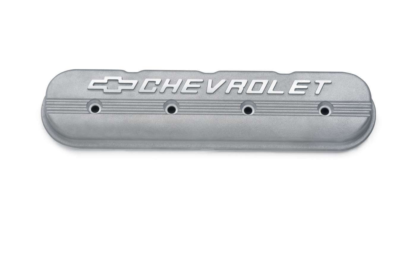 Chevrolet Performance Diecast Aluminum Valve Covers 25534399 Cover, Cast Aluminum, Natural, Logo, Chevy, Small Block, LS3, Each thumbnail 2