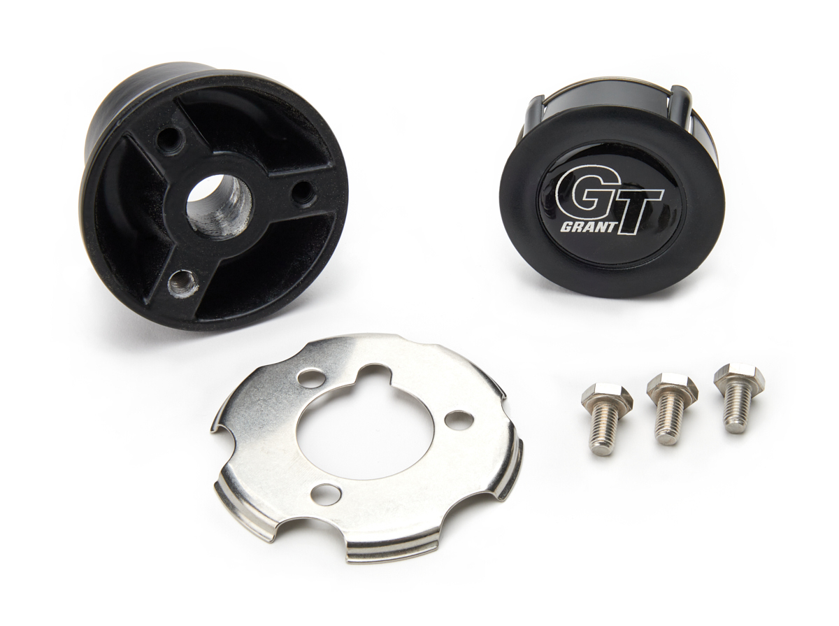 Grant Steering Wheel Installation Kits 3672 Kit, 3-Bolt Mount, Black Luster, Aluminum, Universal, Kit thumbnail 2