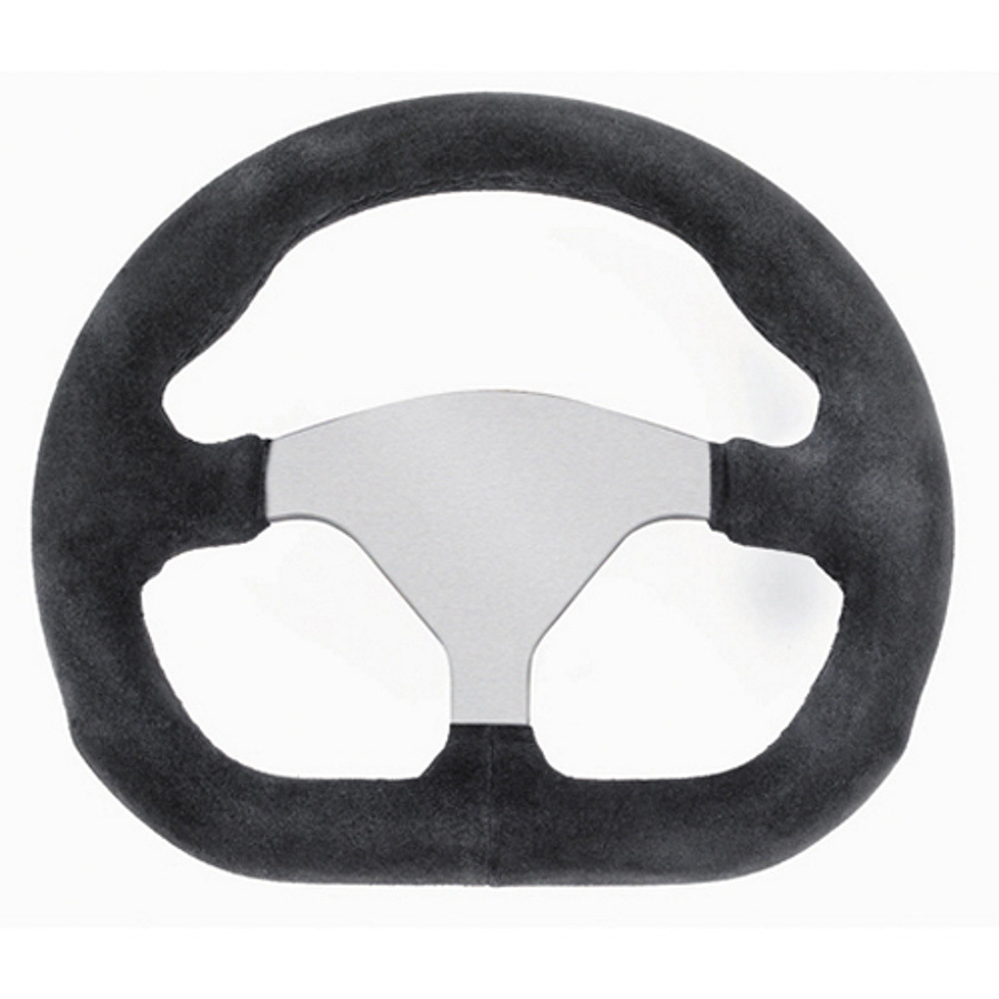Grant Racing Suede Wheels 713-4 Steering Wheel, Aluminum GT, Aluminum, Natural, Suede/Black, 3-Spoke, 10 in. Diameter, Each thumbnail 2