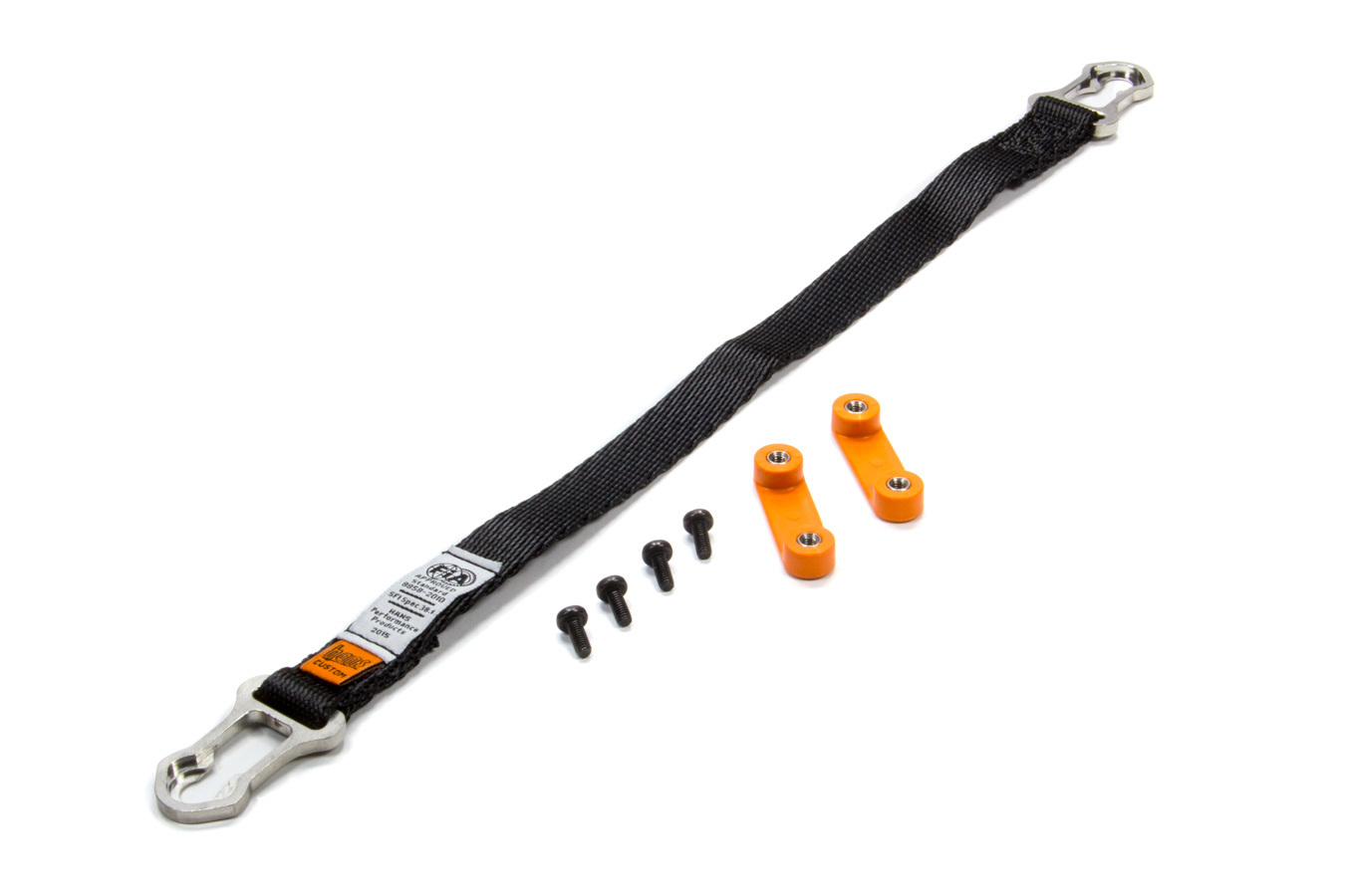 Hans TK1131.3XS Head and Neck Support Tether, Sliding Post Tether, Replacement, 16 in Length, Black, Head and Neck Support, Kit