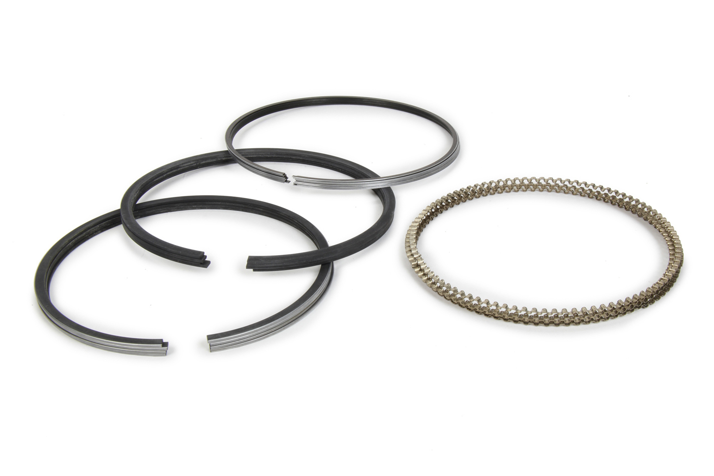 Hastings Piston Rings 2C4651 Piston Rings, 3.268 in Bore, Drop In, 1.5 x 1.5 x 3.0 mm Thick, Standard Tension, Ductile Iron, Chrome, 4-Cylinder, Kit