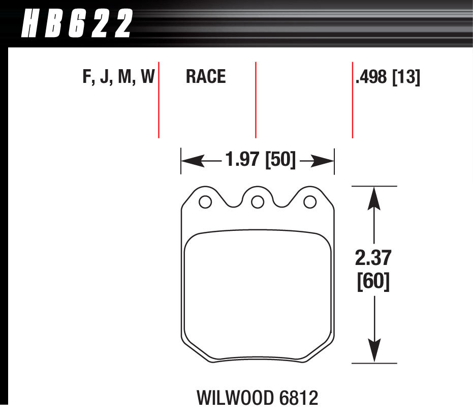 Brake Pad Set Wilwood DLS Black 6812