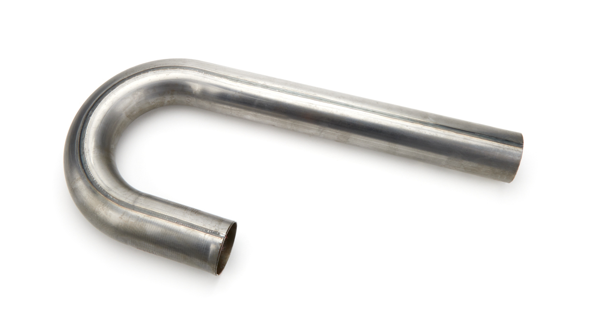 Exhaust Bend - J-Bend - Mandrel - 1.875 in Diameter - 3 in Radius - 3.5 x 12 in Legs - 18 Gauge - Steel - Natural - Each