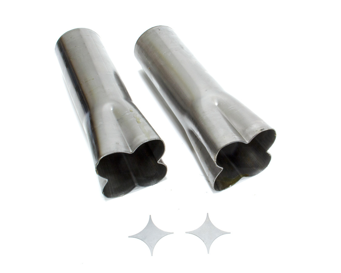 Hedman Hedders 14014 Collector, Husler, Weld-On, 4 x 1-7/8 in Primary Tubes, 3-1/2 in Outlet, 10 in Long, Steel, Natural, Pair