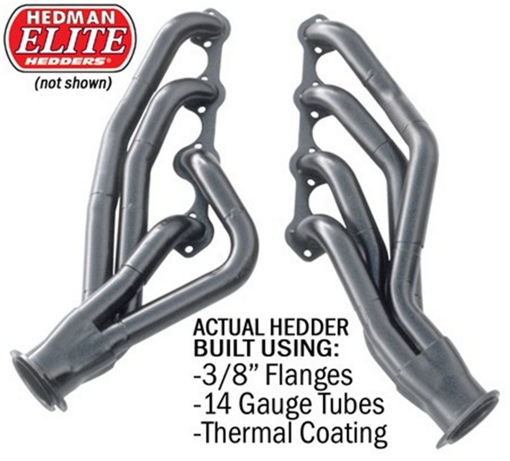 Hedman Hedders 88658 - Headers, Elite Ultra-Duty, 1-5/8 in Primary, 3 in Collector, Steel, Silver Metallic Ceramic, 351W, Small Block Ford, Ford Mustang 1964-73, Kit