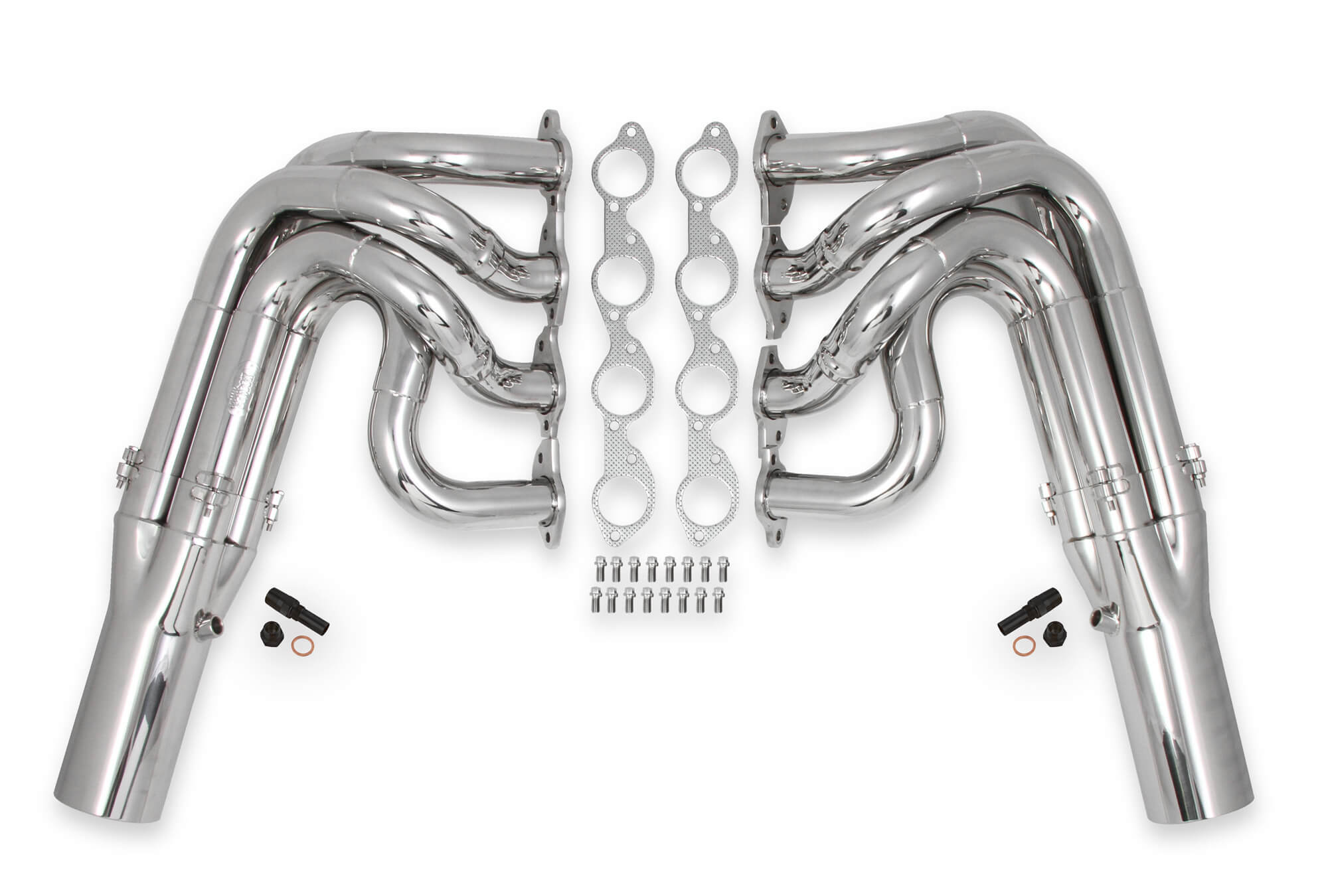 Hooker Headers 2501-2HKR - Headers, Racingheart, 2-1/8 to 2-3/8 in Primary, 4-1/2 in Collector, Stainless, Polished, Big Block Chevy, Kit
