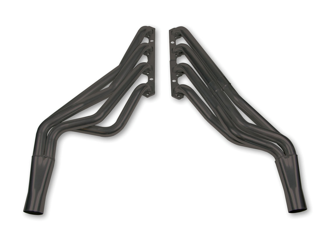 Hooker Headers 6120 - Headers, Super Competition, 1-1/2 in Primary, 2-1/2 in Collector, Steel, Black Paint, Ford Mustang 1975-78, Kit