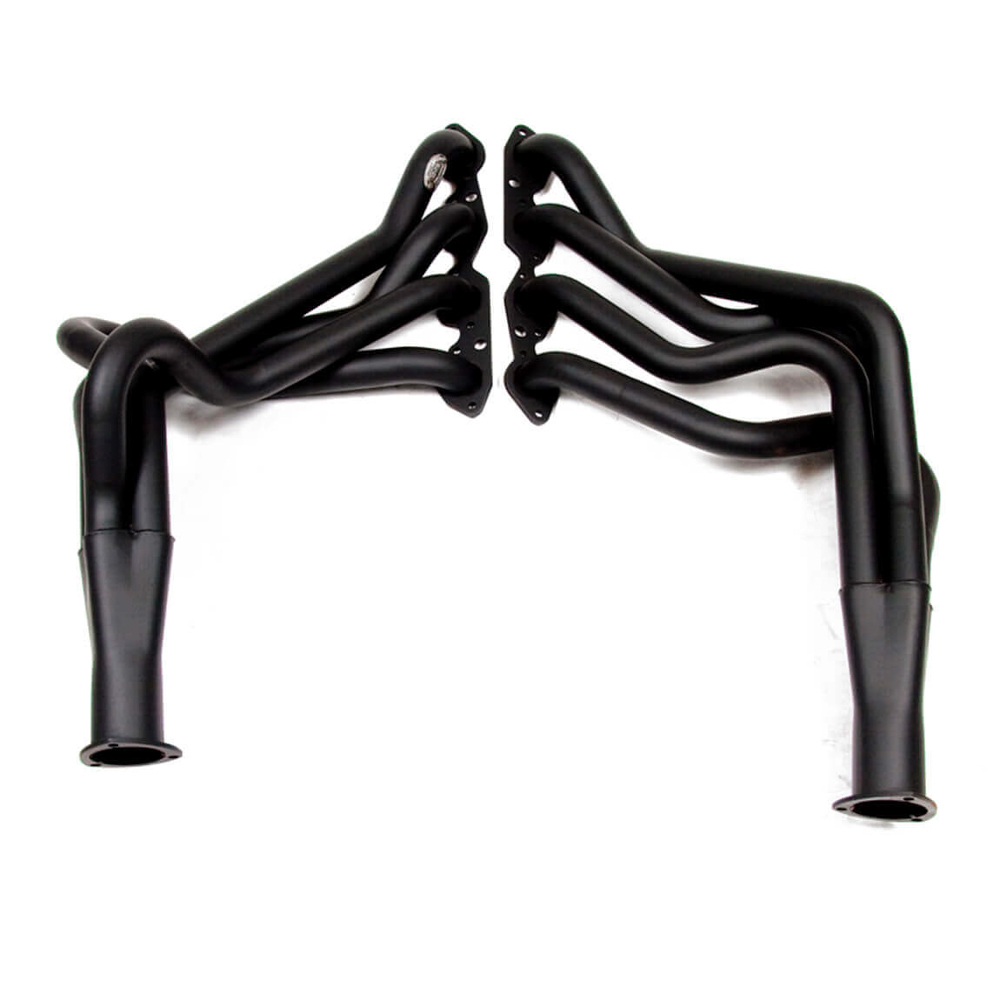 Hooker Headers 7522HKR Headers, Super Competition, Long Tube, 1-7/8 in Primary, 3 in Collector, Steel, Black Paint, GM Fullsize Truck 1975-91, Pair