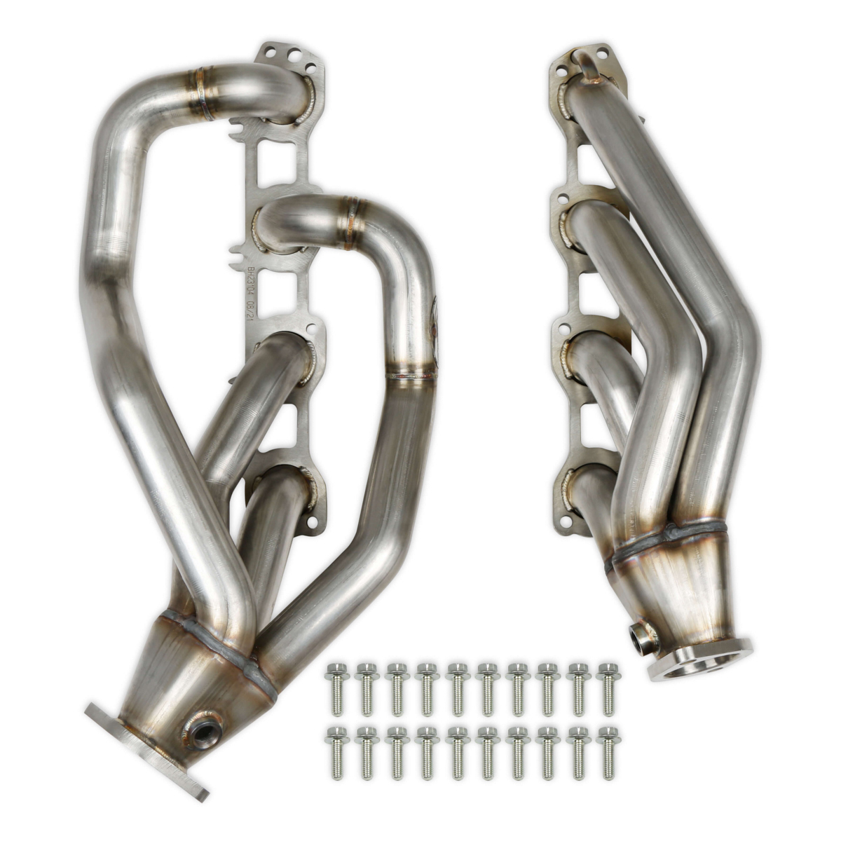 Hooker Headers BH23104 Headers, Blackheart, 1-3/4 in Primary, 2-1/2 in Collectors, Stainless, Natural, Dodge Dart / Mopar A-Body 1973-74, Pair