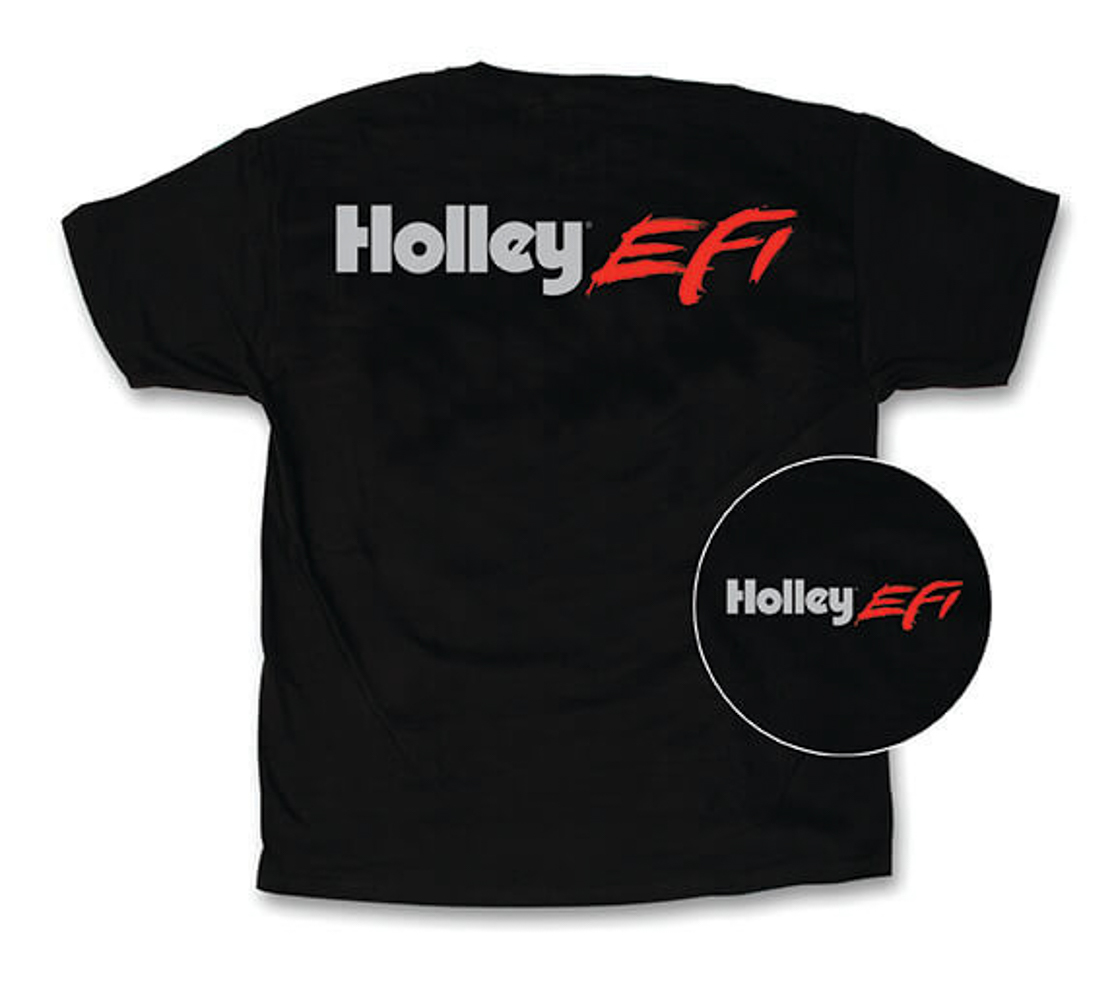 T-Shirt - Large w/Holley EFI SS Logo - Black