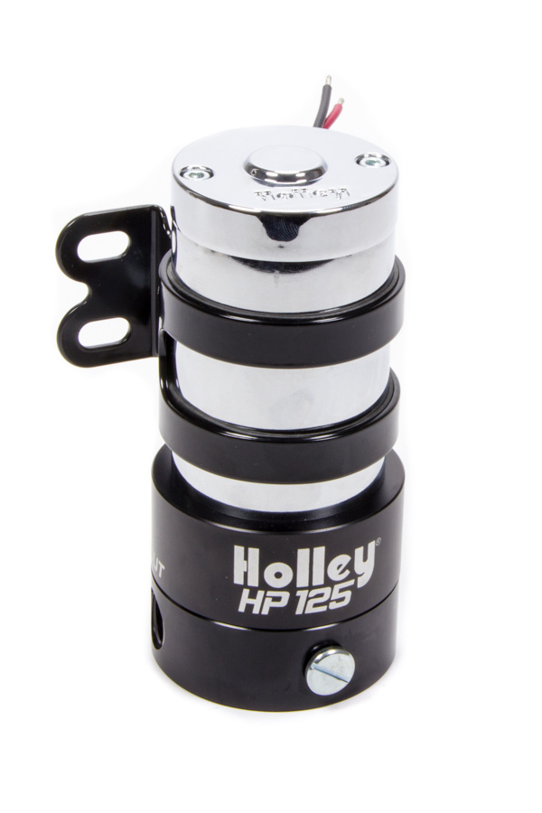 Fuel Pump - HP Series - Electric - In-Line - 110 gph at 7 psi - 3/8 in NPT Female Inlet / Outlet - Black / Chrome - Gas / Alcohol - Each