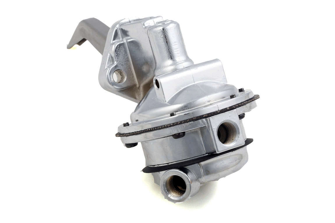 Fuel Pump - Mechanical - 110 gph - 6.5-8 psi - 3/8 in NPT Female Inlet / Outlet - Aluminum - Polished - Gas - Small Block Ford - Each