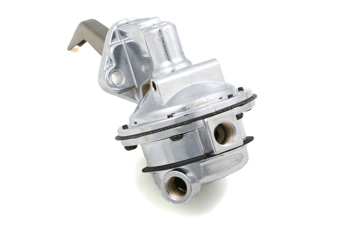 Fuel Pump - Mechanical - 130 gph - 7.5-9 psi - 3/8 in NPT Female Inlet / Outlet - Aluminum - Polished - Gas - Small Block Ford - Each