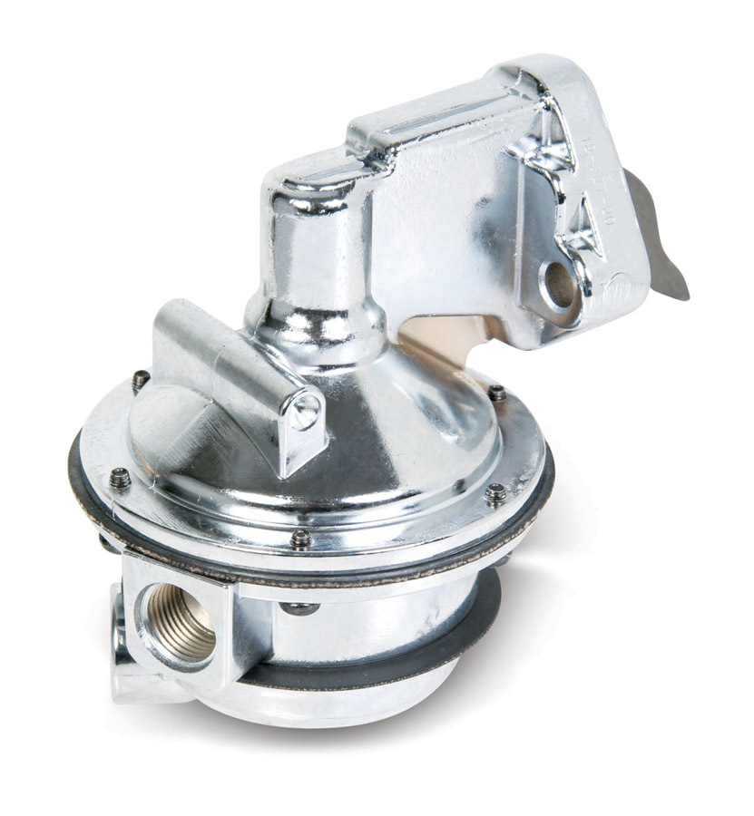 Fuel Pump - Mechanical - 170 gph - 8 psi - 8 AN Female O-Ring Inlet / Outlet - Aluminum - Polished - Gas - Small Block Chevy - Each