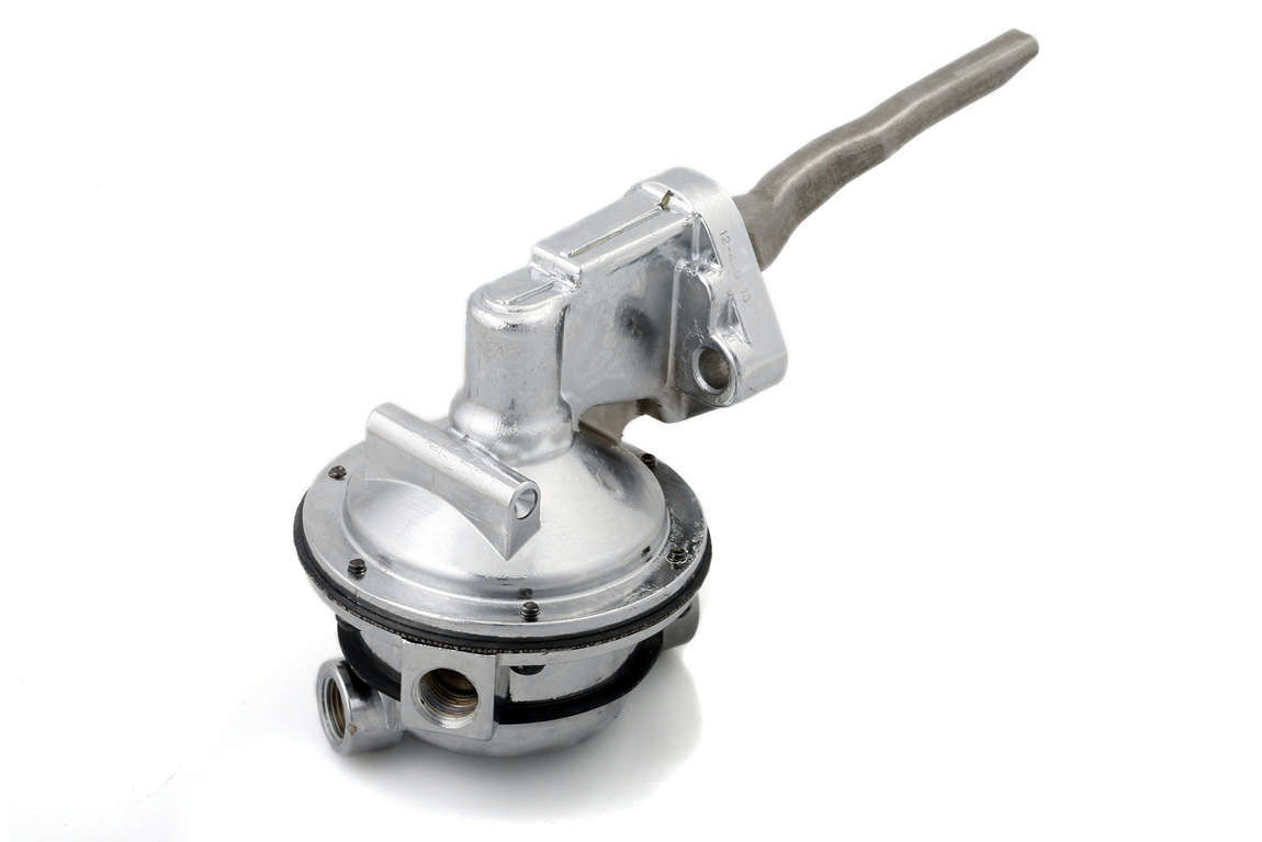 Fuel Pump - Mechanical - 130 gph - 7.5-9 psi - 3/8 in NPT Female Inlet / Outlet - Aluminum - Polished - Gas - Big Block Ford - Each