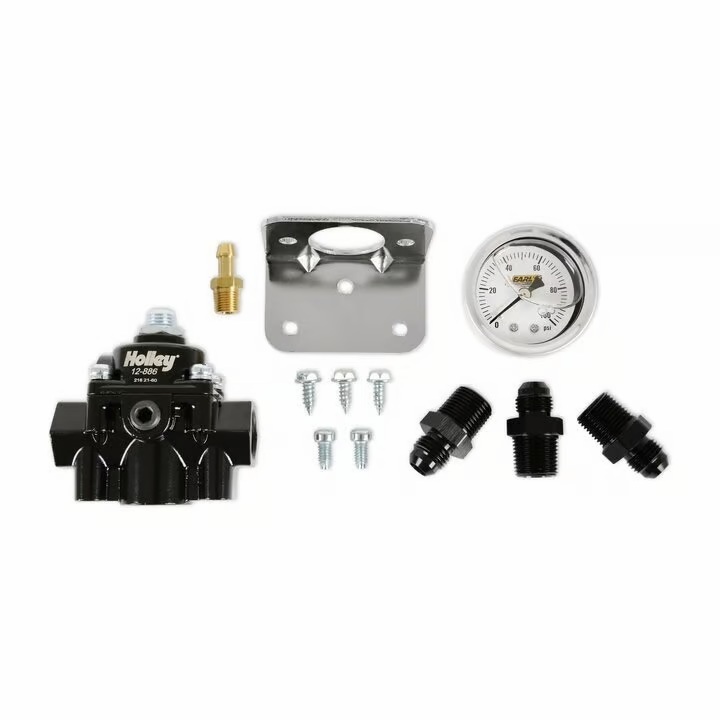 HOLLEY — HOLLEY 12-886 Regulator/Gauge Kit w/Fittings