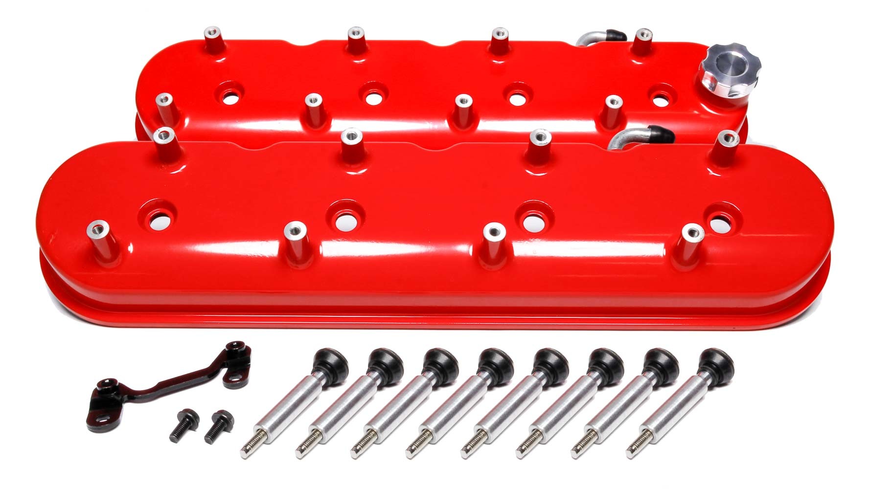 Holley Gm Ls Tall Valve Cover Set Gloss Red P N 241 113 Ebay