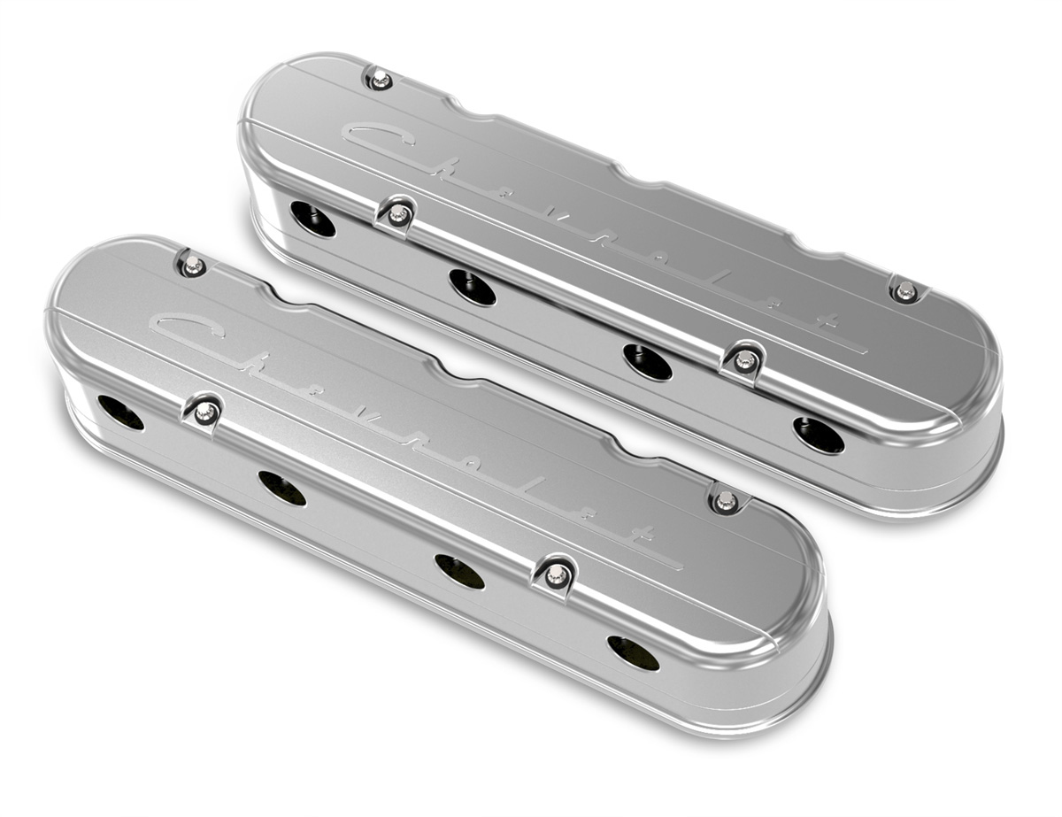 Holley 241-176 Valve Cover, Tall, 3-3/4 in Tall, Chevrolet S