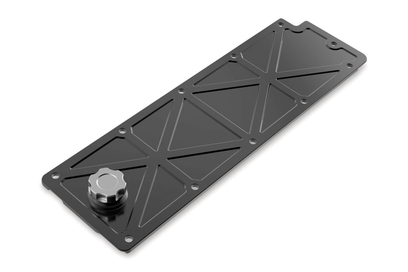 Holley LS Valley Covers 241-362 Lifter Plates, Valley, Billet Aluminum, Trussed with Oil Fill, Black Anodized, 11-Bolt Pattern, Chevy, LS, 6.0L, 6.2L, 7.0L, Each thumbnail 6