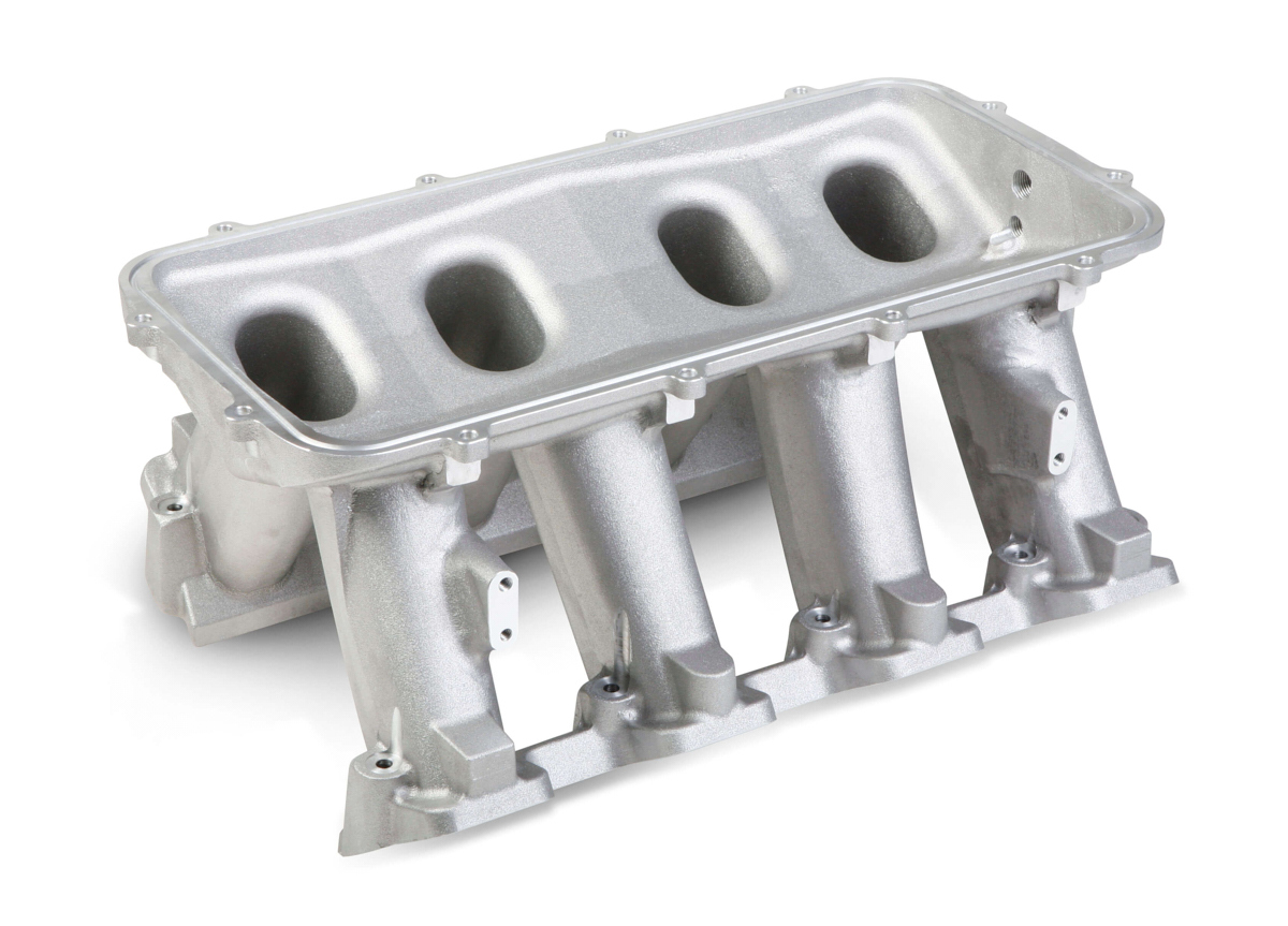 Holley 300-226 Intake Manifold, Hi-Ram, Base Only, Tunnel Ram, Fuel Rails Included, Aluminum, Natural, GM LS-Series, Kit